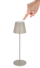 Lampada  da Tavolo Ø12x38 cm in Metallo Etna Tortora