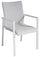 Chaise de jardin empilable 58x63x91 cm en aluminium gris clair Santa Fè