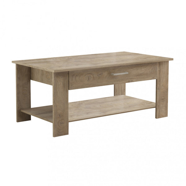 Table basse Myrto 110x60x44 h cm en aggloméré bilaminé chêne clair online