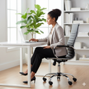 Sedia Poltrona Presidenziale da Ufficio in Similpelle Tosini Dallas Nero