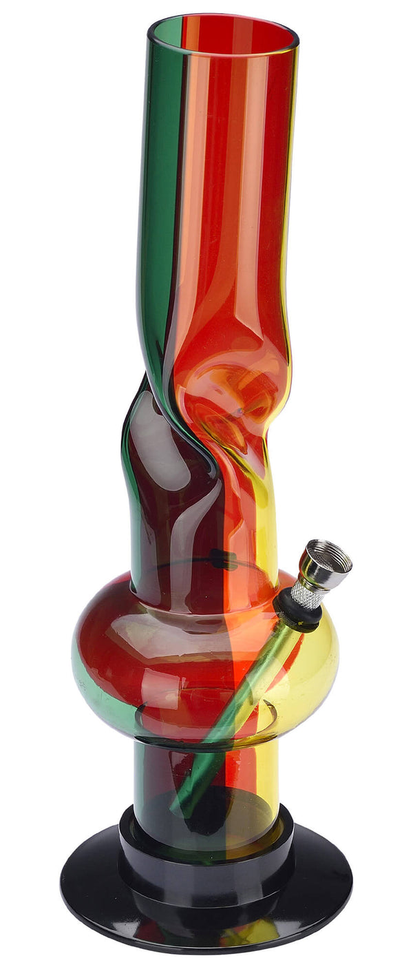 Bong en Acrylique Rasta 32cm avec Finition Jamaïque online