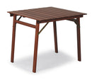 Tavolo Pieghevole Salvaspazio da Giardino 80x80x72 cm Garden in Legno Verniciato Naturale