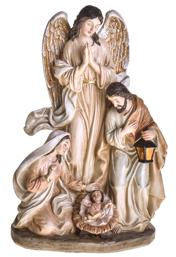 Nativité avec Ange H23 cm en Résine sconto