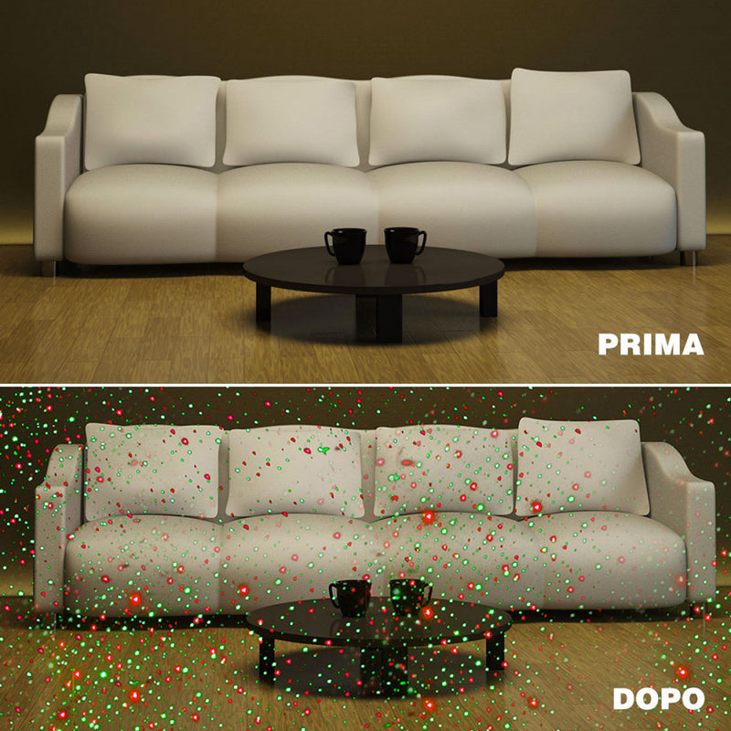 Proiettore Laser 2 Colori Luci Natalizie da Esterno e Interno Laser Light