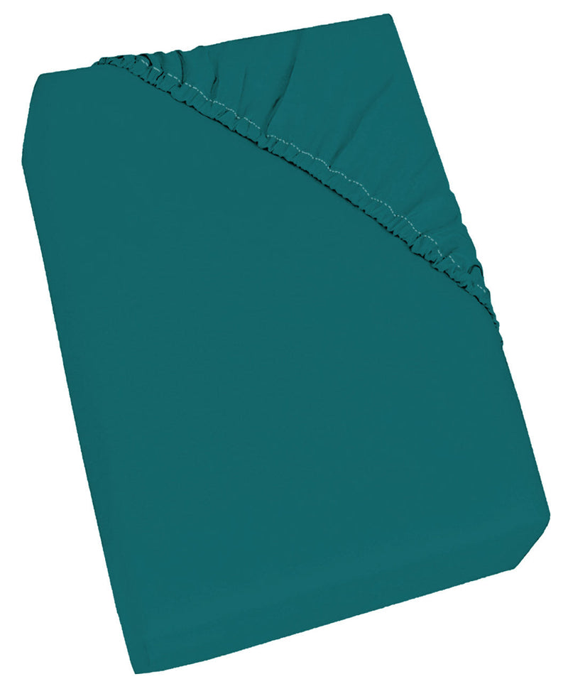 Lenzuolo Sotto con Angoli ed Elastico Tinta Unita Verde Bottiglia