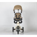 Passeggino Triciclo 70x30x96 cm con Sedile Girevole 360° Trasformabile in Bicicletta Pedagogica Bianco e Beige    