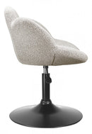 Set 2 Poltroncine da Soggiorno 69x55x69/81 cm in Schiuma Poliuretanica Fleur Nero-Beige