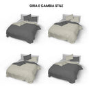 Copripiumino con Sacco e Federe Doubleface Fumo\/Panna Varie Misure