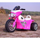 Mini Moto Elettrica per Bambini 6V Police Polizia Rosa