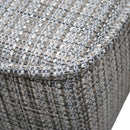 Divano Letto 3 Posti Reclinabile in Lino Grigio 177x70x69 cm 
