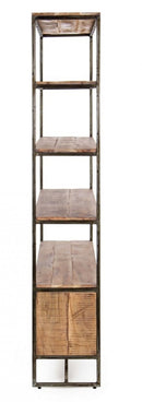 Libreria 4 Ripiani 4 Cassetti 145x35x190h cm Elmer 