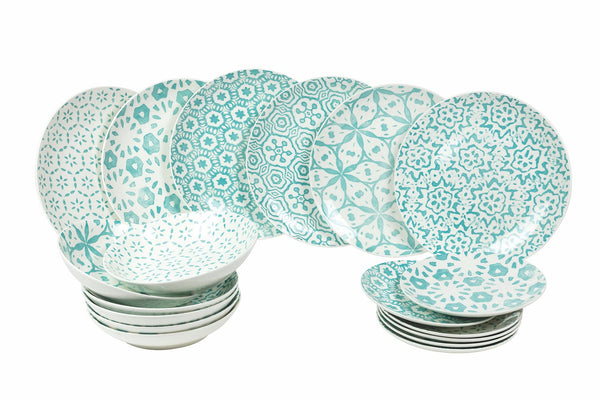 acquista Service De Table En Porcelaine 18 Pièces 6 Places VdE Tivoli 1996 Bodrum Clair