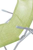 Sedia Sdraio Dondolina Pieghevole in Alluminio Soriani Text Verde