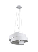 Lampada a Sospensione da Interno  E27 in Metallo Bianco Opaco
