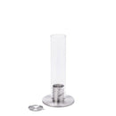 Lampada a Bioetanolo da Tavolo Ø9x40,5 cm in Acciaio Inossidabile Silver