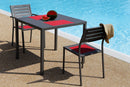Set 2 Sedie da Giardino 46x58x84 cm in Acciaio RD Italia Dorio Antracite
