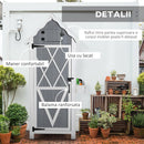 Casetta Box da Giardino 84x54x179 cm in Legno Grigio