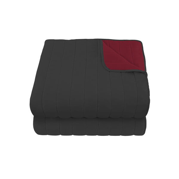 acquista Couette Double Face 100gr Bordeaux/Gris Foncé Différentes Tailles