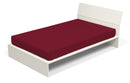 Lenzuolo Sotto con Angoli ed Elastico Tinta Unita Bordeaux