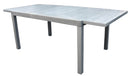 Tavolo Rettangolare da Giardino Allungabile 300x100cm in Alluminio Vorghini Zermatt Grigio