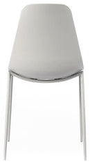 Set 4 Sedie 49x48,5x88 cm in Polipropilene Grigio Chiaro