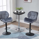 Tavolino da Bar Ø61x76-97 cm in Acciaio e ABS Nero