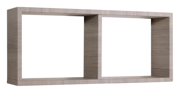 prezzo Etagère rectangulaire 2 compartiments muraux 70x30x15,5 cm en fibre de bois Chêne Morgana Moka
