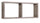 Etagère rectangulaire 2 compartiments muraux 70x30x15,5 cm en fibre de bois Chêne Morgana Moka