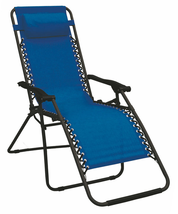 online Fauteuil inclinable pliant Zero Gravity en fer et textilène Soriani Gran Relax Rio Blu