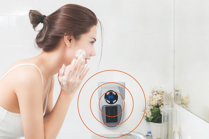 Stufa Stufetta da Parete 500W Display LCD Kooper Pluggy Bianco