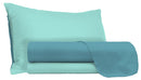 Set Lenzuola Sopra Sotto e Federe Doubleface Ottanio\/Verde Acqua