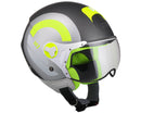Casco Demi-Jet per Scooter Visiera Sagomata CGM Taormina 107R Titanium Opaco Varie Misure