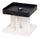 Table basse moderne 40x40x33,5 cm en polypropylène rigide noir
