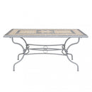 Tavolo Rettangolare Perse 160x90x74 h cm in Acciaio Tortora