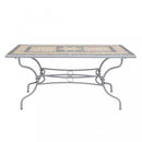Tavolo Rettangolare Perse 160x90x74 h cm in Acciaio Tortora
