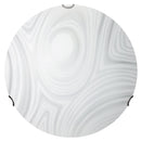 Plafoniera 2xE27 Ganci Cromo Vetro Lastra Bianco Sabbiato E-Energy Aron