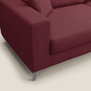 Divano 2 Posti 166x95x91 cm in Tessuto Rosso