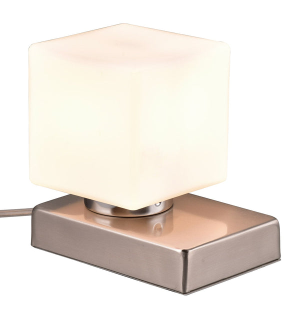 Lampada da Tavolo da Interno Attacco E14 in Metallo Nichel Satinato sconto