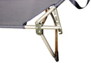 Set 4 Lettini Prendisole Pieghevoli 185x55x24 cm in Acciaio e Tessuto Oxford Blu