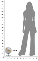 Mappamondo Argento New Ø20x28 cm Metallo e Plastica Ruggine e Argento