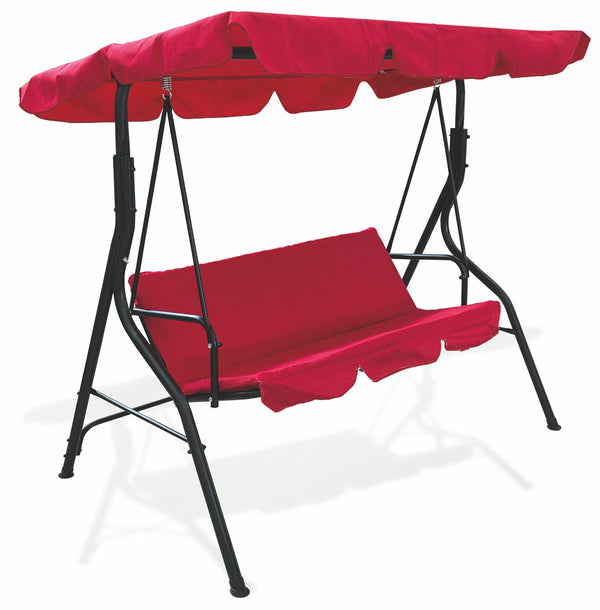 sconto Balançoire de jardin en fer 3 places Soriani Rouge
