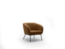 Poltrona da Salotto o da Camera Sherry 75x74x69 cm in Velluto Marrone