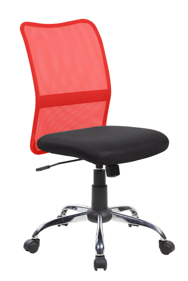 Chaise de bureau en maille rouge et noire Denver prezzo