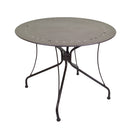 Tavolino da Giardino in Ferro Tondo Ø95x72cm Old Noce