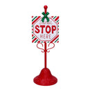 Cartello metallo natale rosso cm 14x13,5xh42