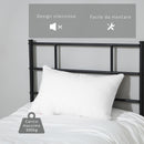 Struttura Letto Singolo 90x200 cm in Acciaio con Doghe Integrate Nero