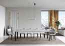  Tavolo Allungabile 200-460x90x77 cm Everyday Premium Bianco Frassino Gambe Antracite