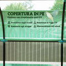 Serra a Tunnel per Orto 3x2x2 m con Porte Avvolgibili e Finestre in Acciaio e PE Anti UV Verde      