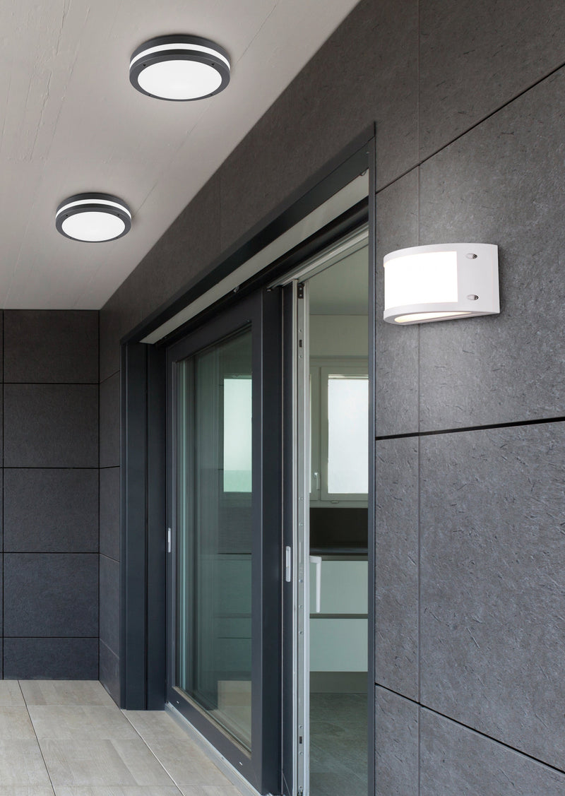 Plafoniera da Esterno a LED in Plastica Antracite