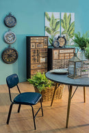 Orologio da Parete 40x6,7x50 cm in Acciaio e Vetro Engrenage